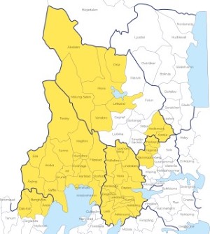 Karta över Räddningsregion Bergslagen
